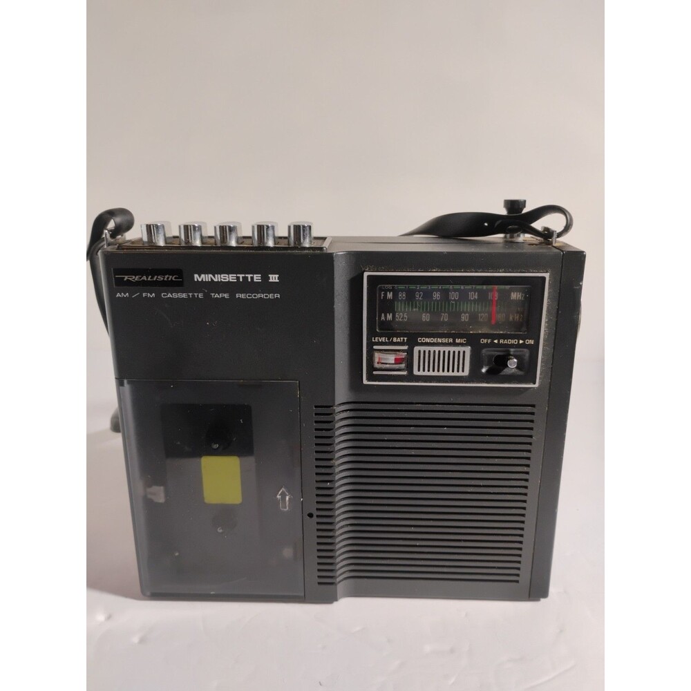 Realistic Minisette Radio Works- No Cassette Player and Radio Works Parts Only